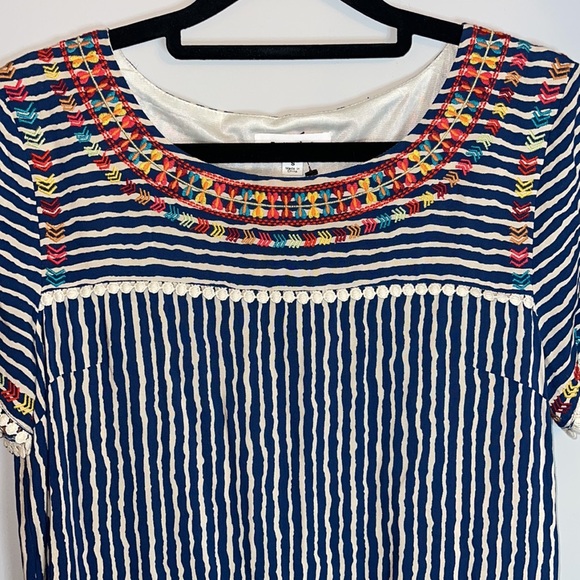 THML Embroidered Striped Dress - Picture 4 of 7